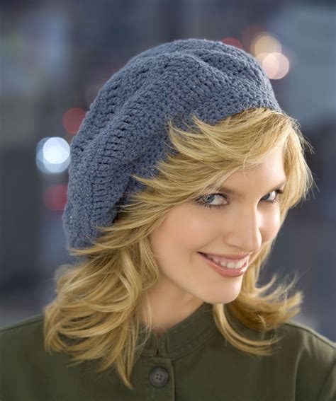 free knit beret patterns women.